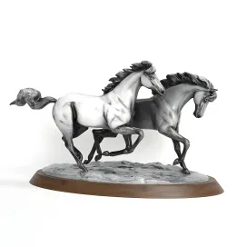 Running horses